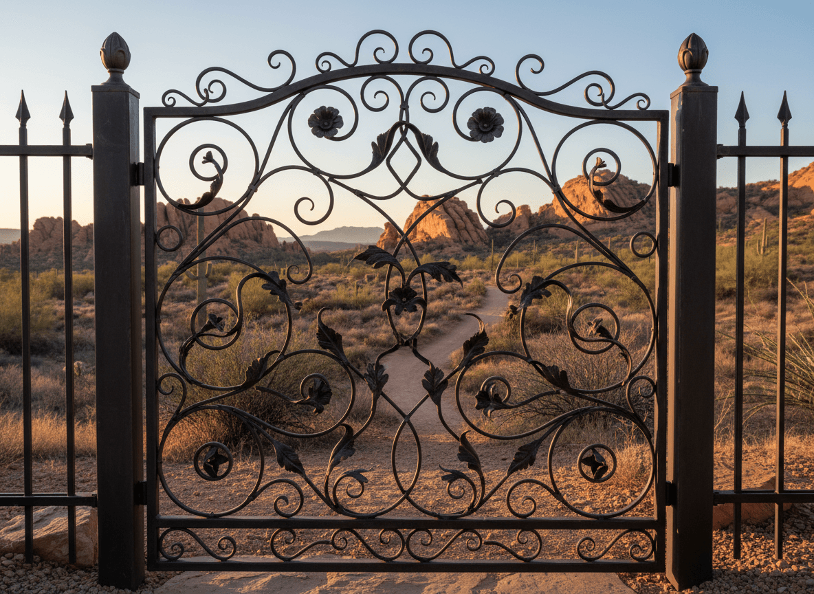 Custom wrought iron gate