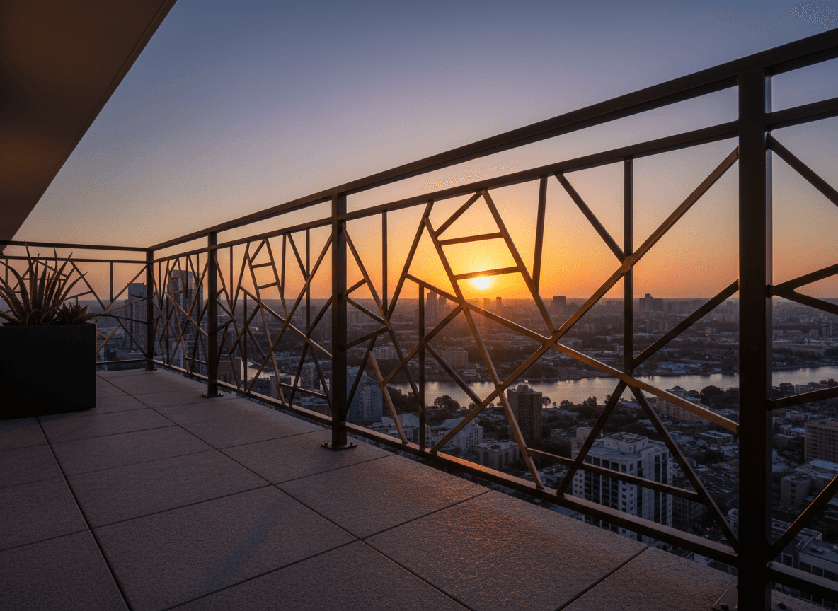 Custom metal railing